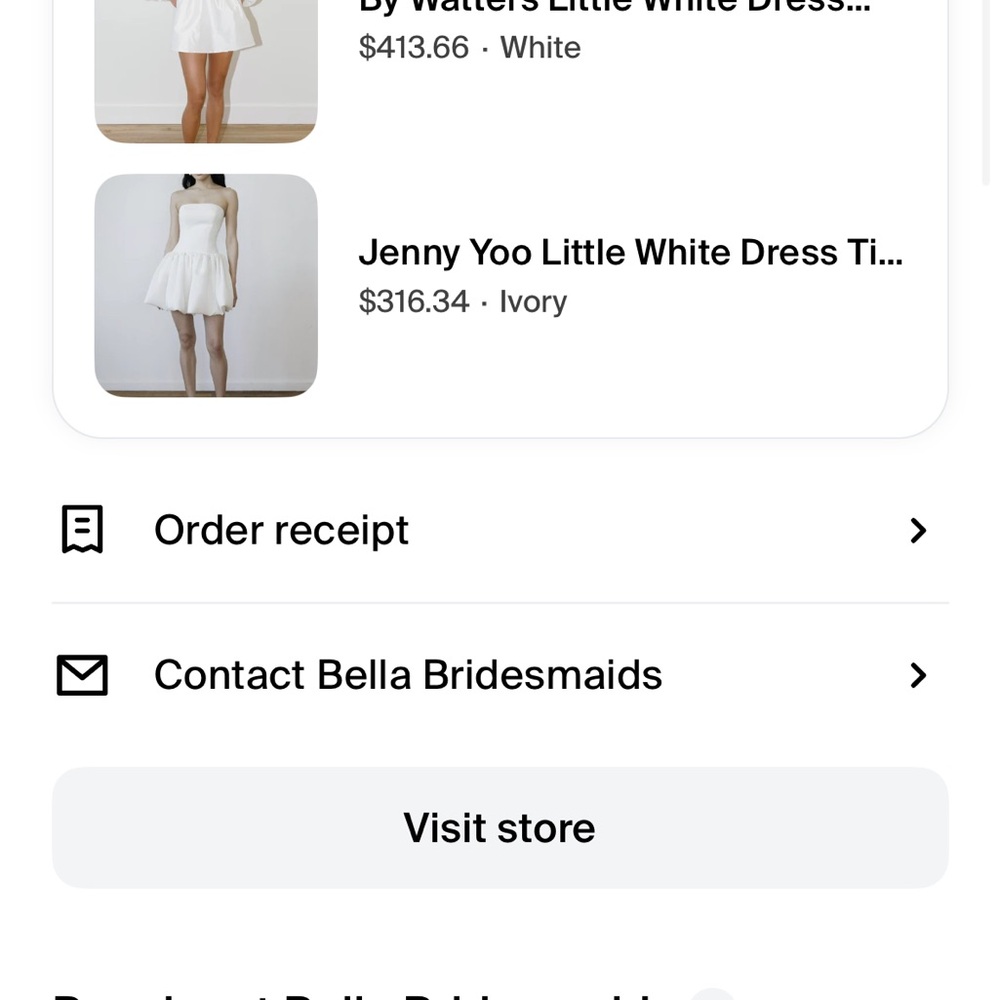 Jenny too little white dress